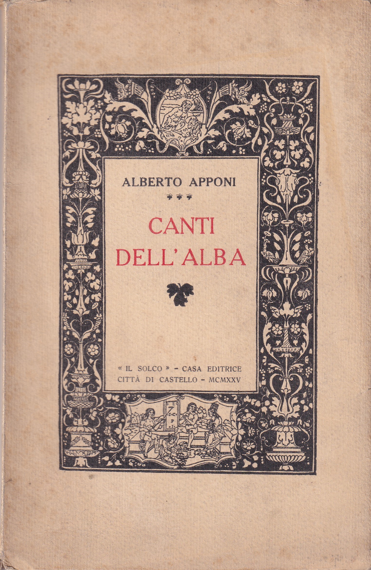 *Canti dell'alba. Copia dedicata dall'autore.