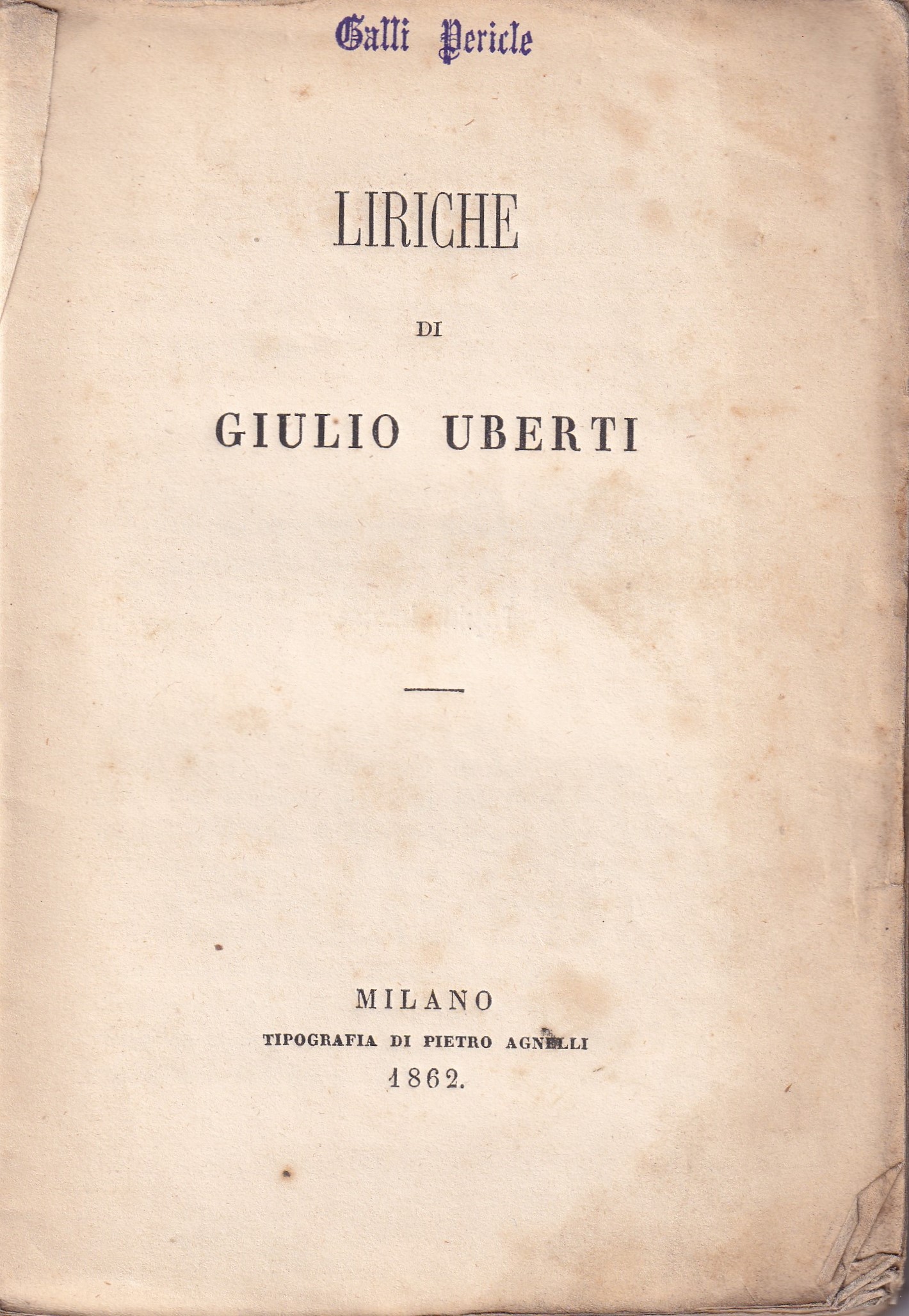 *Liriche - Giulio Uberti.