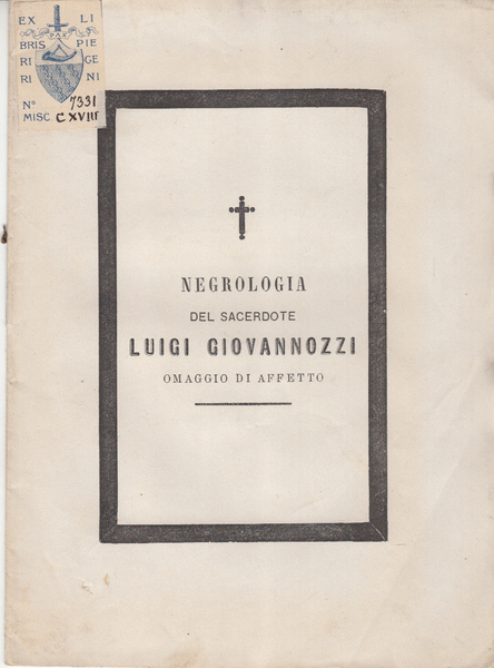 NECROLOGIA DEL SACERDOTE LUIGI GIOVANNOZZI OMAGGIO DI AFFETTO