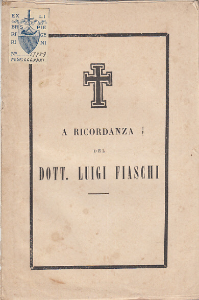 A RICORDANZA DEL DOTTO. LUIGI FIASCHI