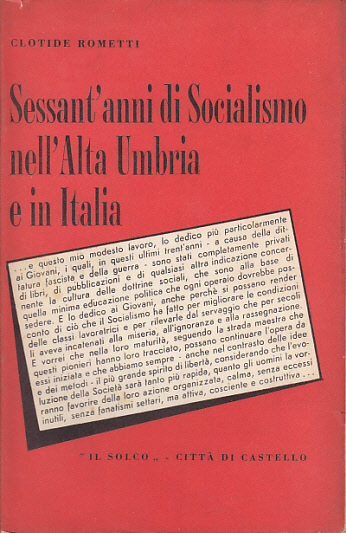 SESSANT'ANNI DI SOCIALISMO NELL'ALTA UMBRIA E IN ITALIA