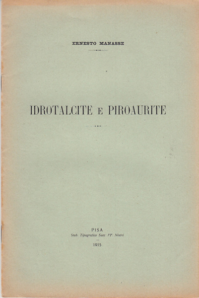 IDROTALCITE E PIROAURITE