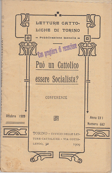 Può Un Cattolico Essere Socialista? Conferenze