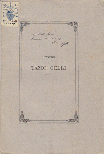 RICORDO DI TAZIO GELLI