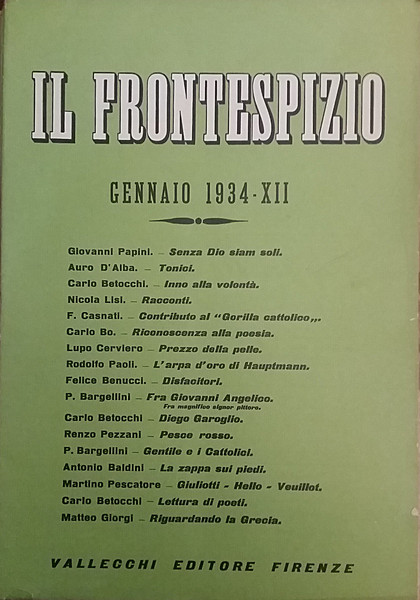 RIVISTA IL FRONTESPIZIO 1934 - XII - XIII ANNATA COMPLETA