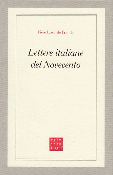 Lettere italiane del Novecento