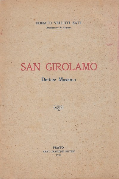 San Girolamo. Dottore Massimo