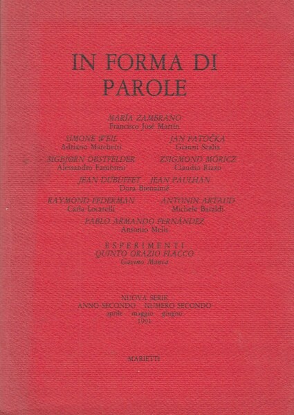 In forma di parole (1991) Vol. 2