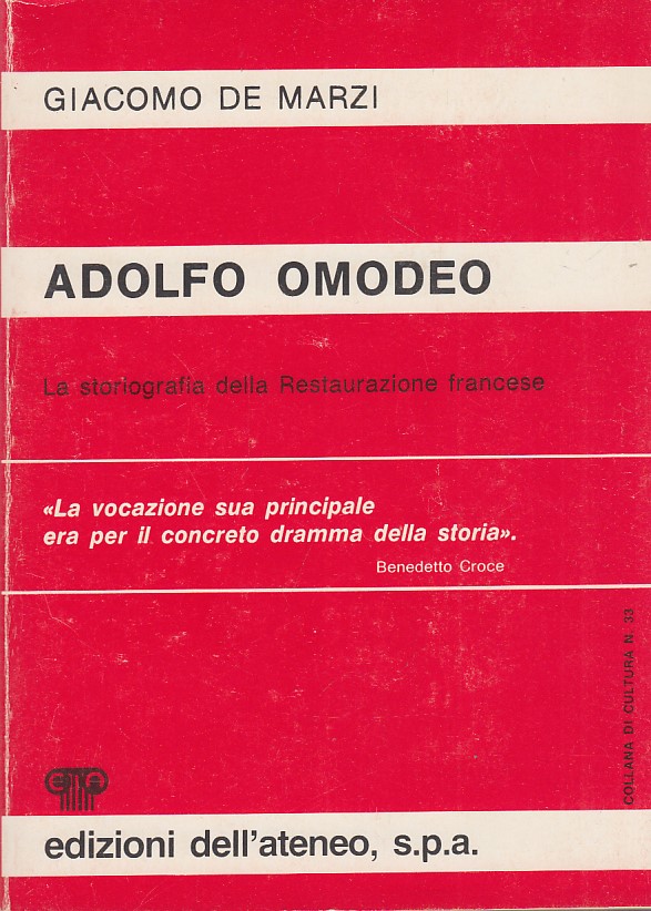 Adolfo Omodeo. La storiografia della restaurazione francese