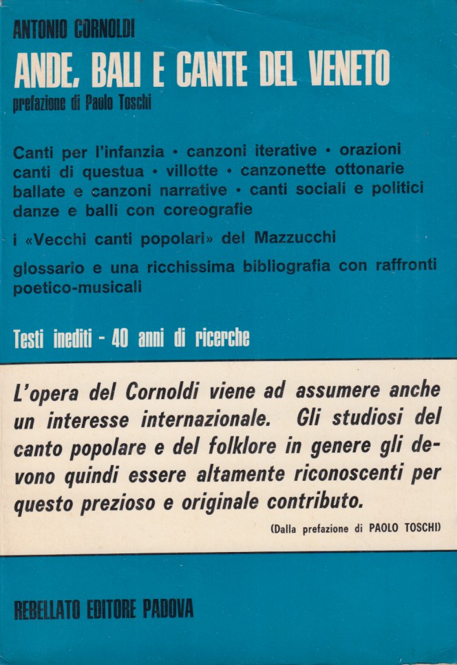 Ande, bali e cante del veneto con particolare riguardo al …