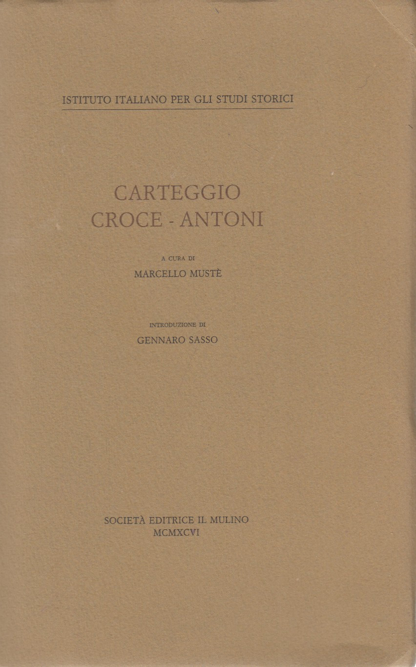 Carteggio Croce - Antoni