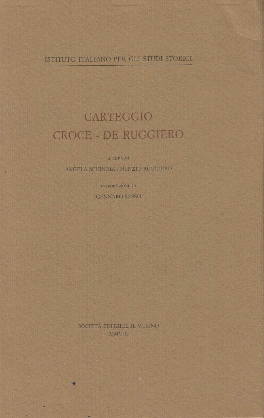 Carteggio Croce - De Ruggiero