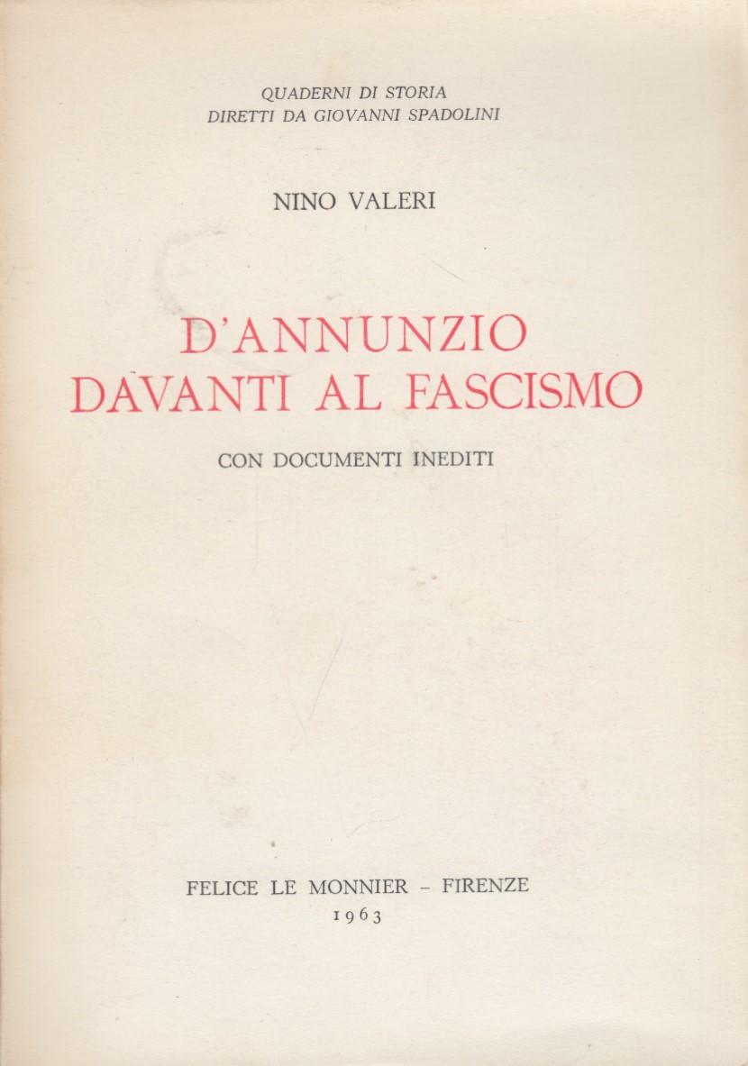 D'Annunzio davanti al fascismo