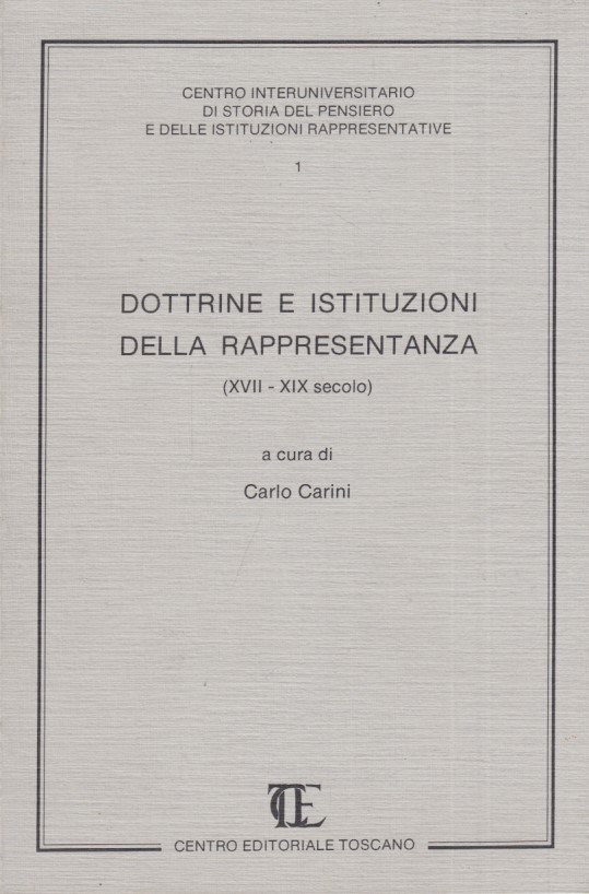 Dottrine e istituzioni della rappresentanza (XVII-XIX secolo)