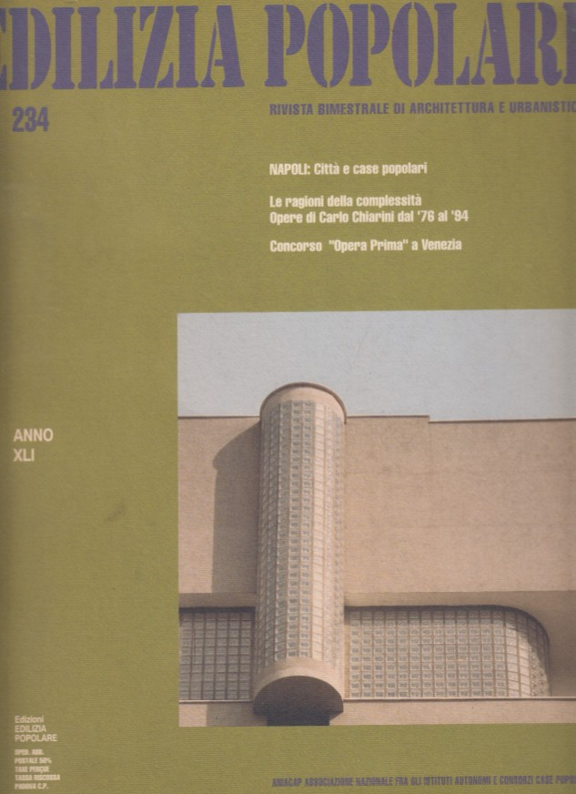 Edilizia popolare 234. Anno XLI Luglio-Agosto 1994