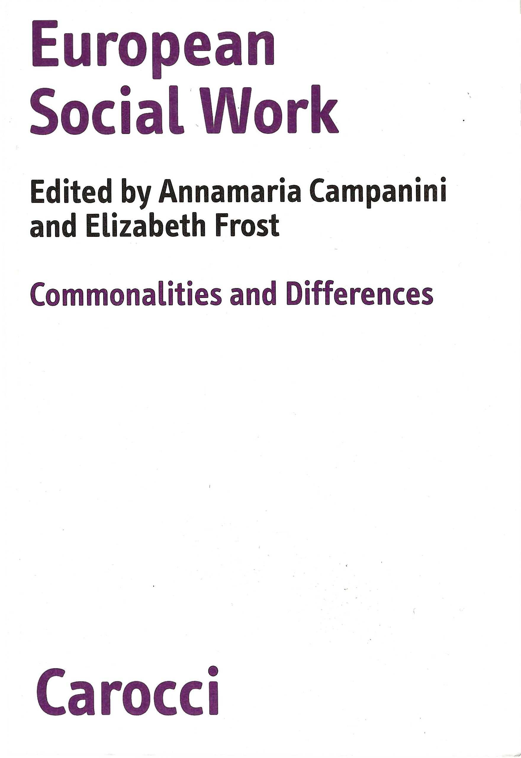 European social work. Commonalities and Differences