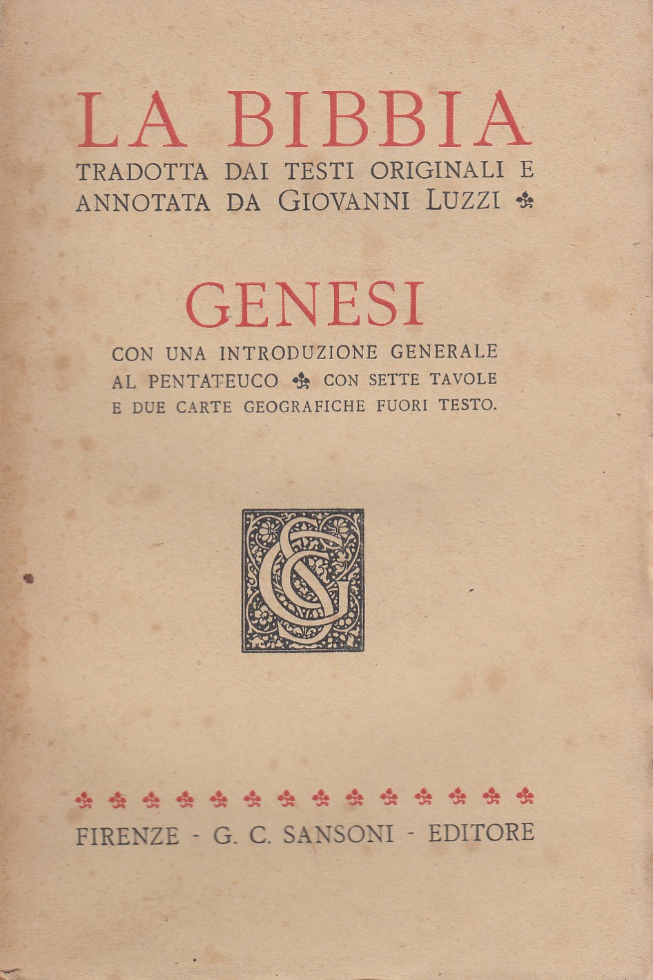 Genesi, con una introduzione generale al Pentateuco