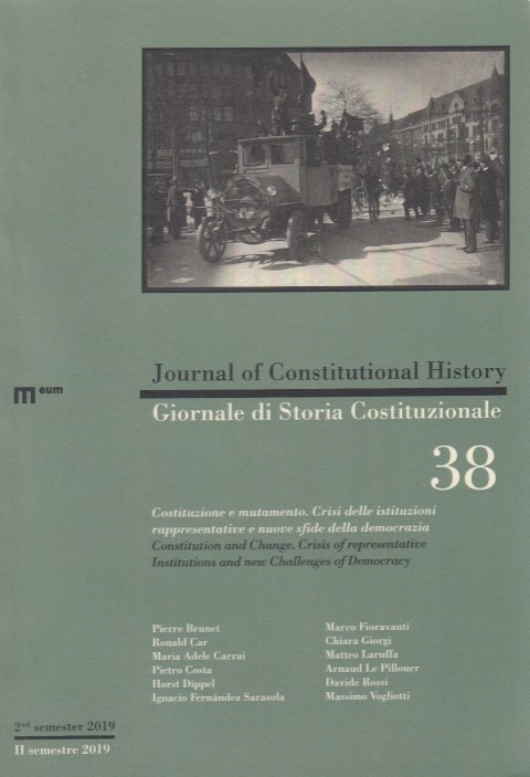 Giornale di Storia Costituzionale. Journal of Constitutional History 38. Costituzione …