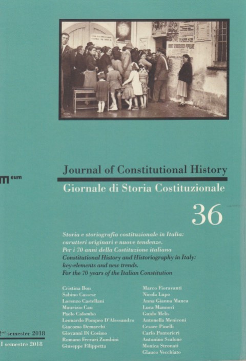 Giornale di storia Costituzionale-Journal of Constitutional history. Ediz. multilingue. Storia …