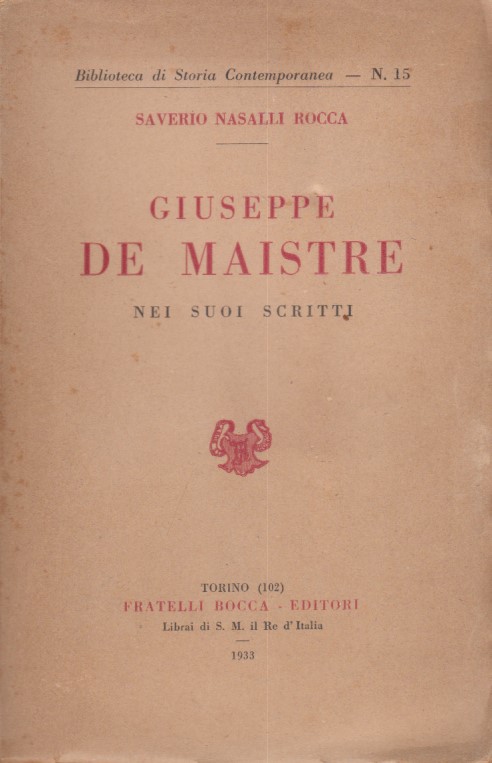 Giuseppe De Maistre nei suoi scritti