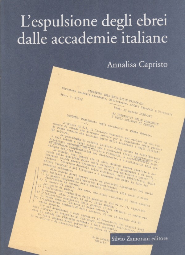 L'espulsione degli ebrei dalla accademie italiane