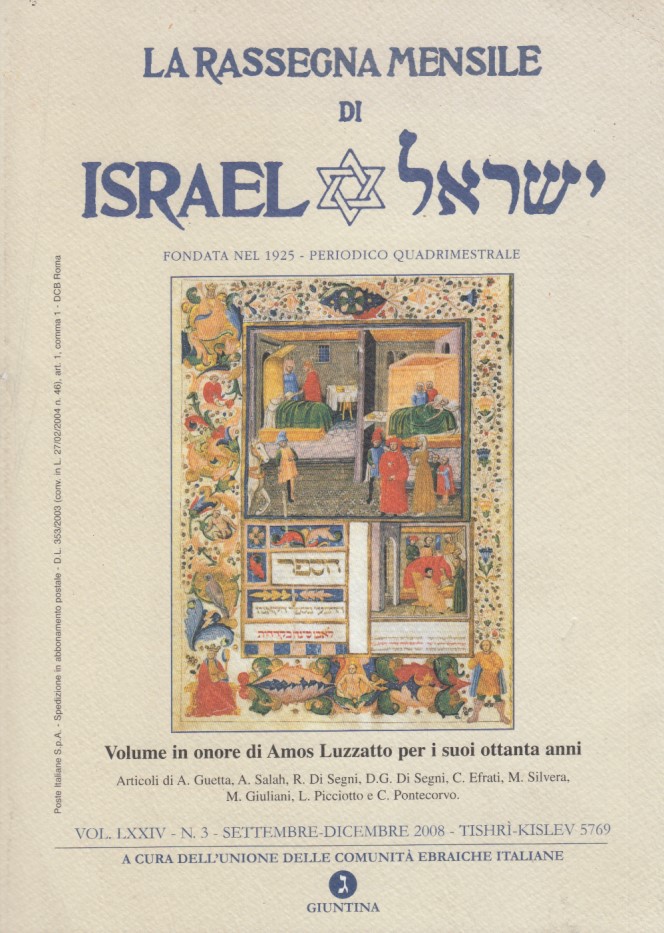 La rassegna mensile di Israel. Settembre-Dicembre 2008. Volume in onore …