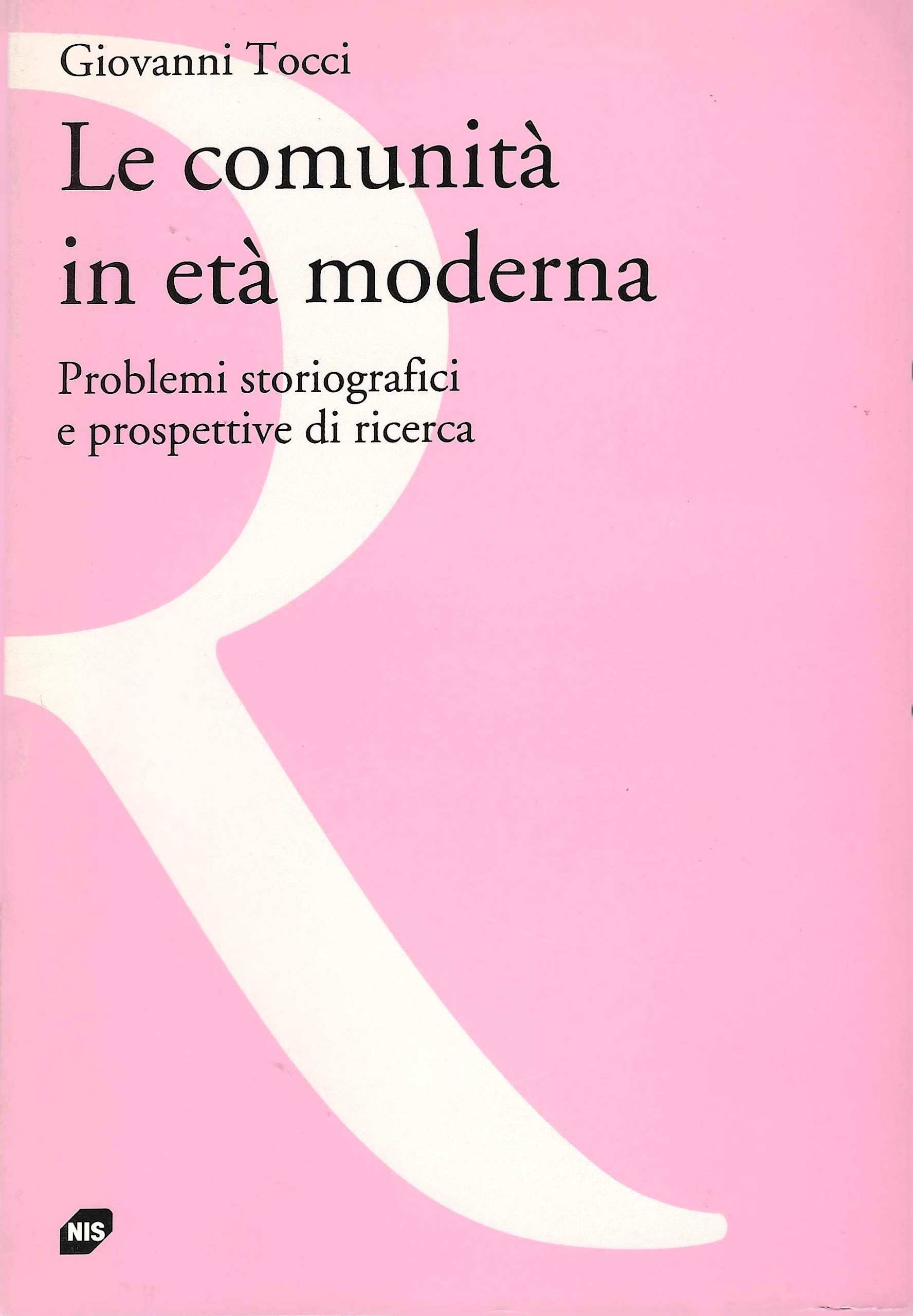 Le comunità in età moderna. Problemi storiografici e prospettive di …