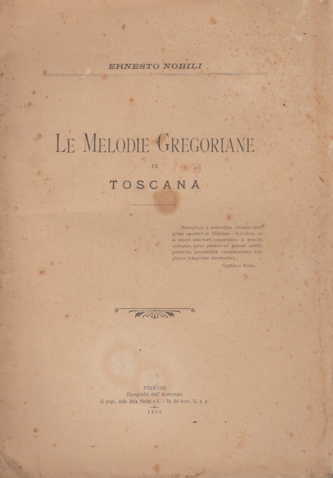 Le Melodie Gregoriane in Toscana