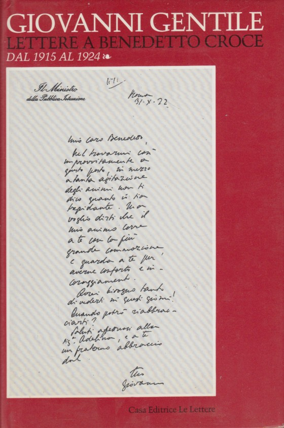 Lettere a Benedetto Croce dal 1915 al 1924