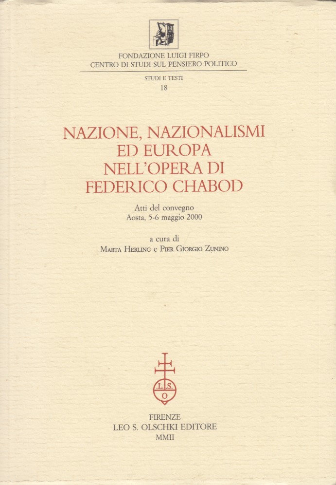 Nazione, nazionalismi ed europa nell'opera di Federico Chabod