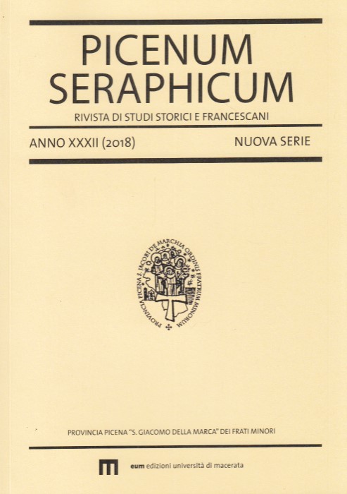 Picena seraphicim. Rivista di studi storici e francescani Anno XXXII …