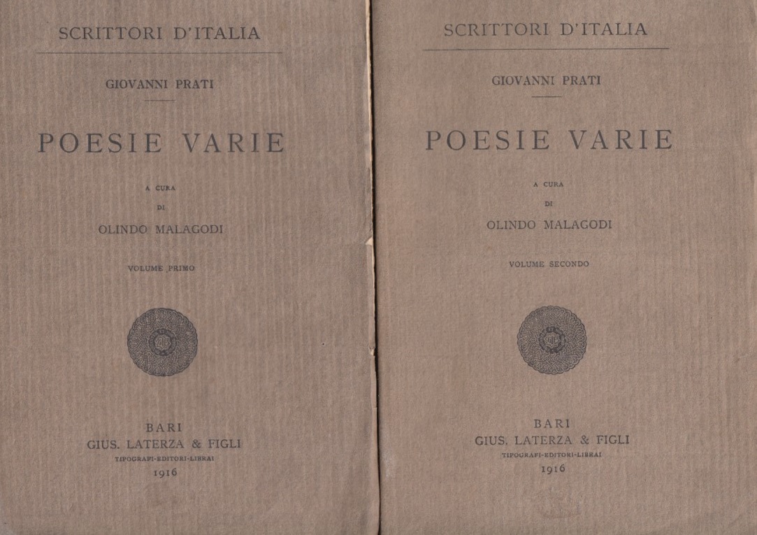 Poesie Varie. Volume Primo, Volume secondo