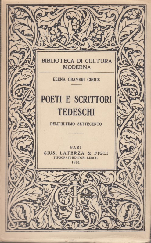 Poeti e scrittori tedeschi dell'ultimo settecento