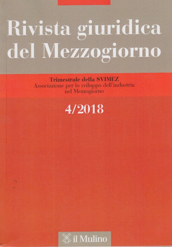 Rivista giuridica del Mezzogiorno 4/2018