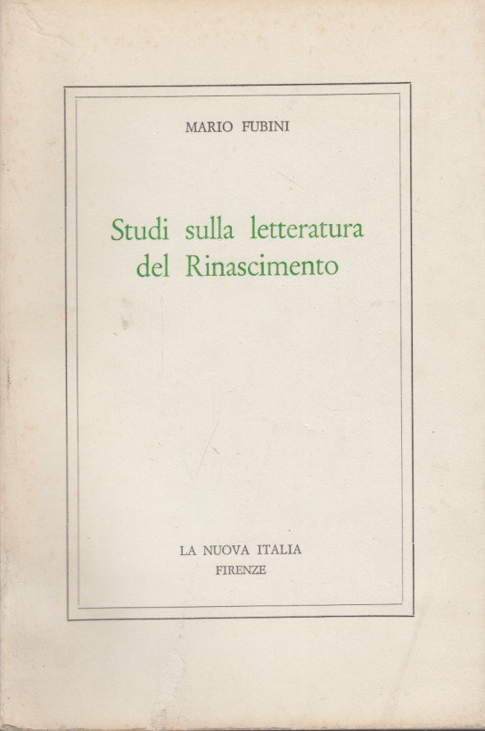 Studi sulla letteratura del Rinascimento