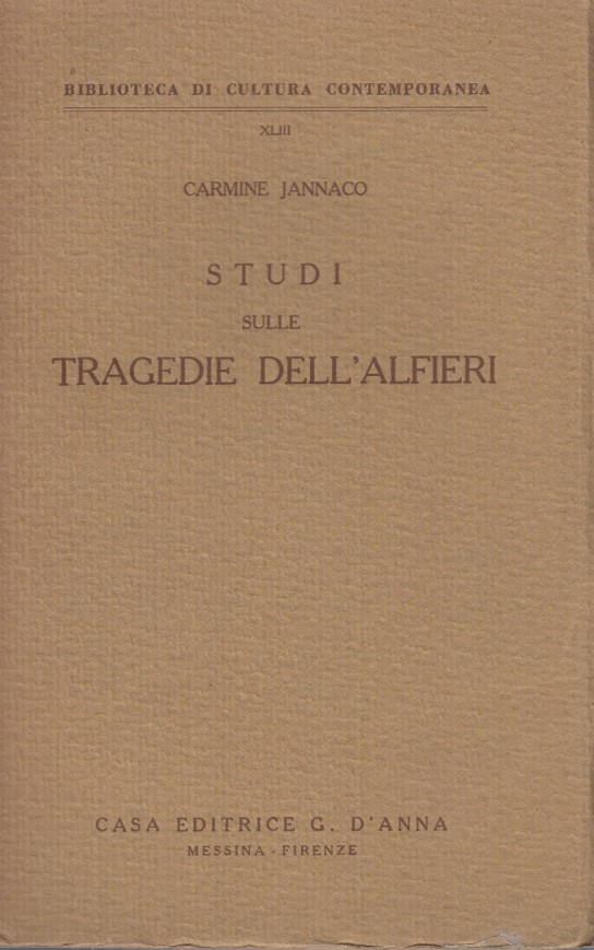 Studi sulle tragedie dell'Alfieri