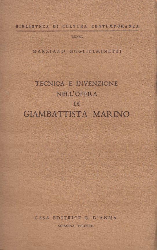 Tecnica e invenzione nell'opera di Giambattista Marino