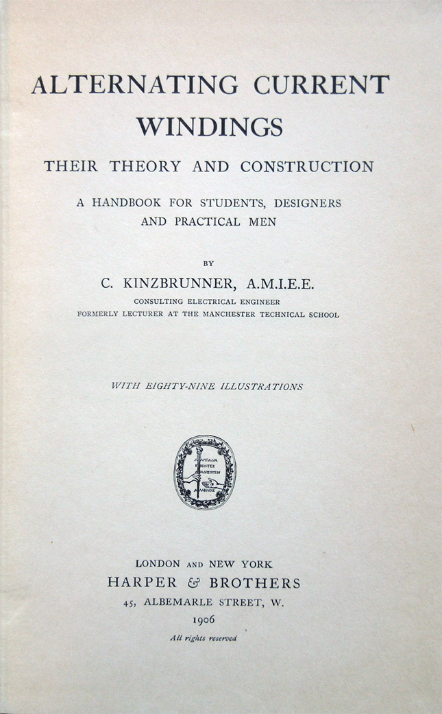 Alternating Current Windings. Their Theory and Construction. A Handbook for …