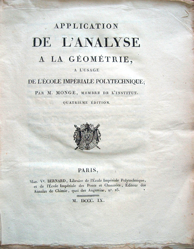 Application de l'Analyse à la Géométrie, à l'usage de l'École …