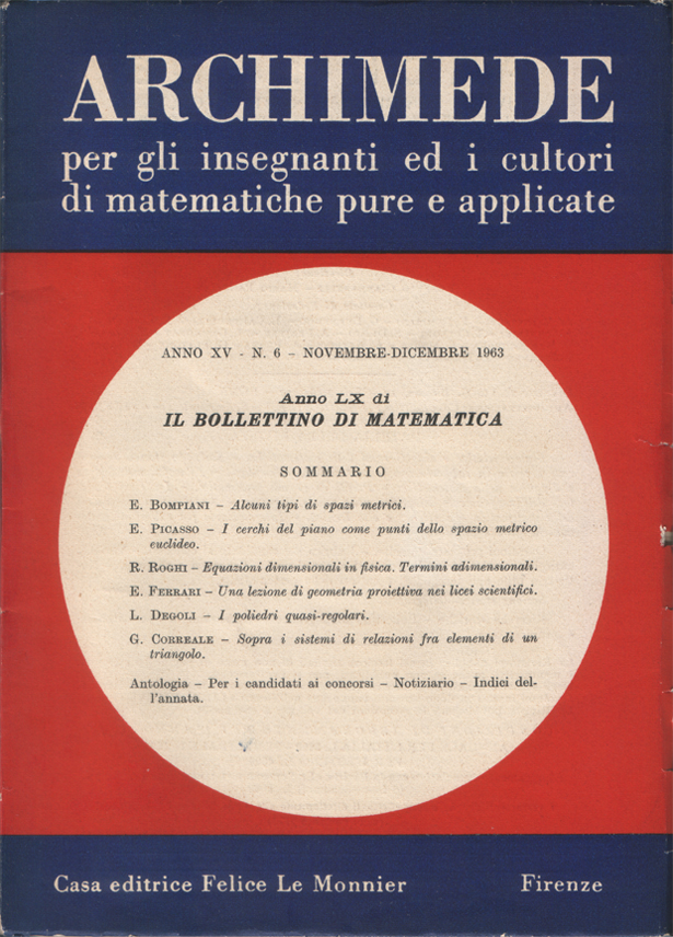 Archimede. Rivista per gli insegnanti e i cultori di matematiche …