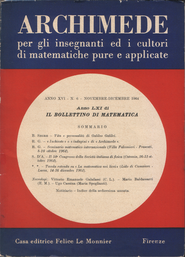 Archimede. Rivista per gli insegnanti e i cultori di matematiche …