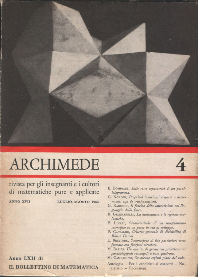 Archimede. Rivista per gli insegnanti e i cultori di matematiche …