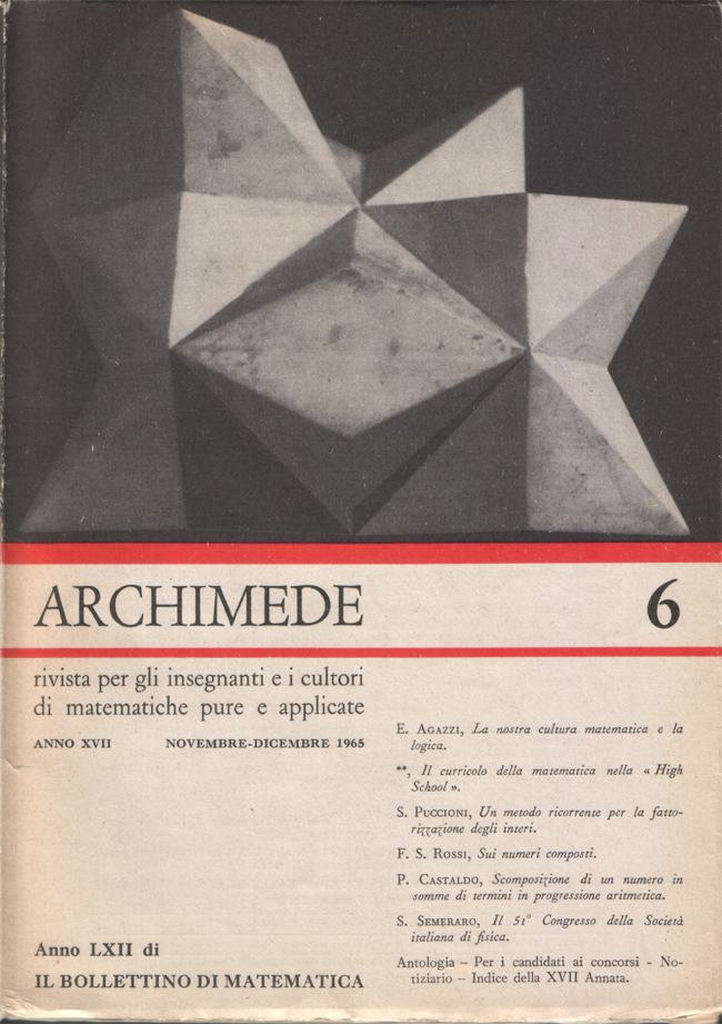 Archimede. Rivista per gli insegnanti e i cultori di matematiche …