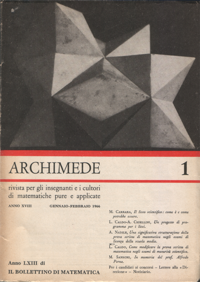 Archimede. Rivista per gli insegnanti e i cultori di matematiche …