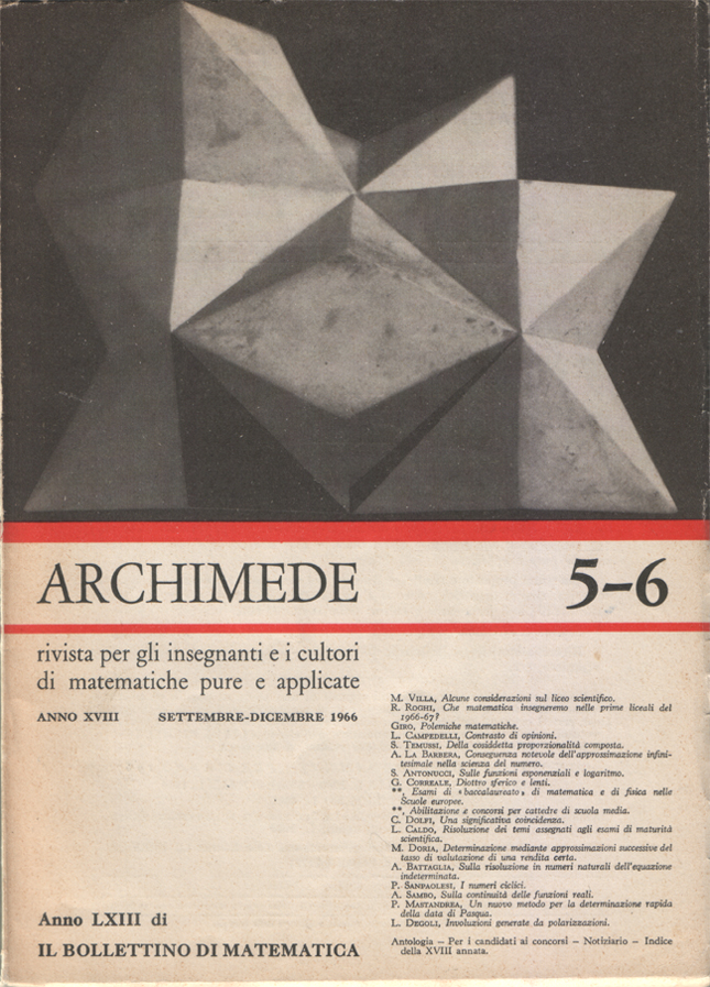 Archimede. Rivista per gli insegnanti e i cultori di matematiche …