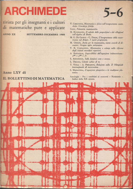 Archimede. Rivista per gli insegnanti e i cultori di matematiche …