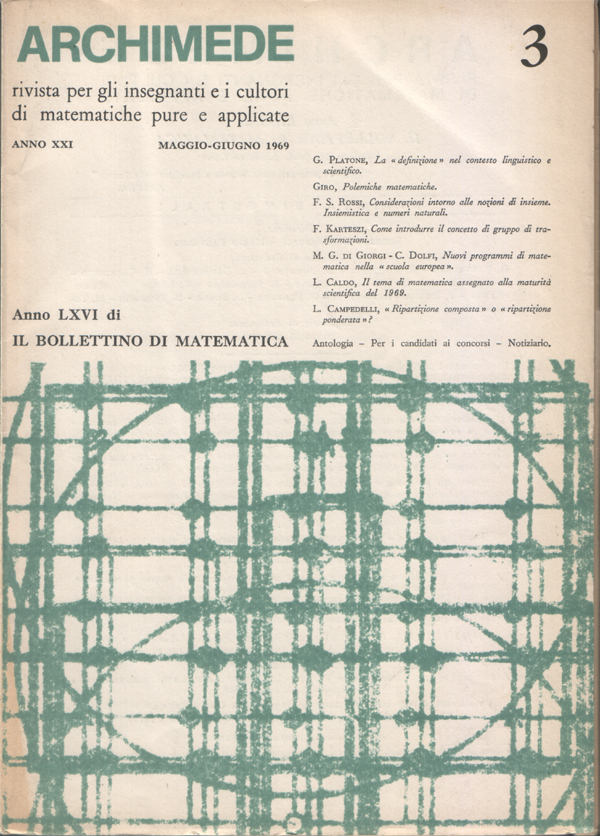 Archimede. Rivista per gli insegnanti e i cultori di matematiche …