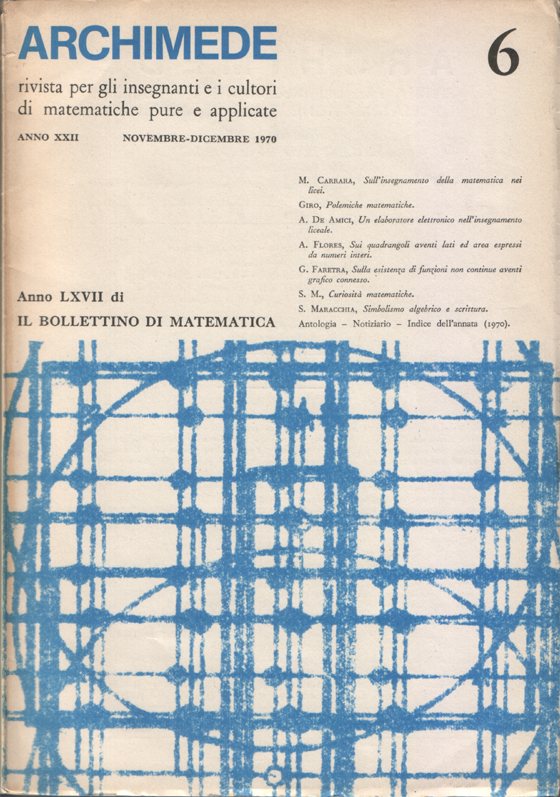 Archimede. Rivista per gli insegnanti e i cultori di matematiche …