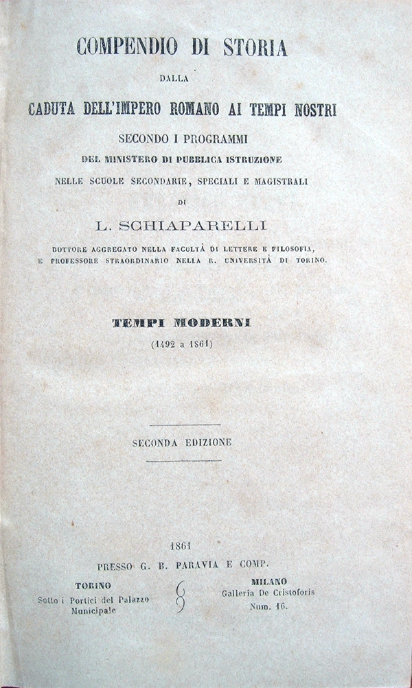 Compendio di storia dalla caduta dell'Impero romano ai tempi nostri …