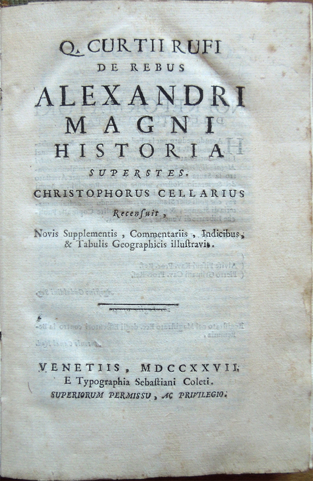 De rebus Alexandri Magni Historia superstes. Christophorus Cellarius recensuit, Novis …